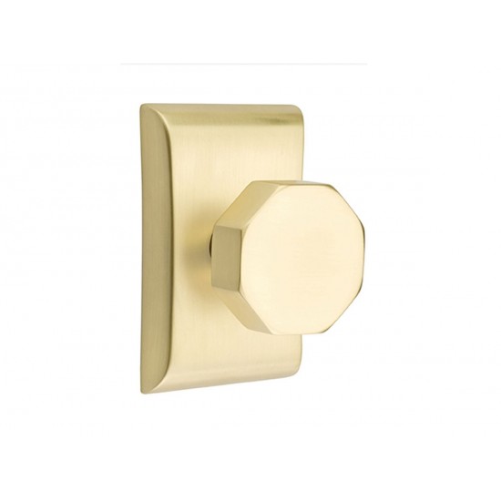 Emtek Octagon Brass Knob Satin Brass US4