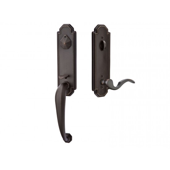 Emtek Octagon Mortise Entry Handleset Medium Bronze Patina MB