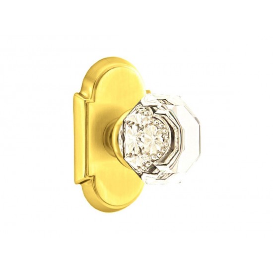 Emtek Old Town Clear Crystal Knob Polished Brass US3