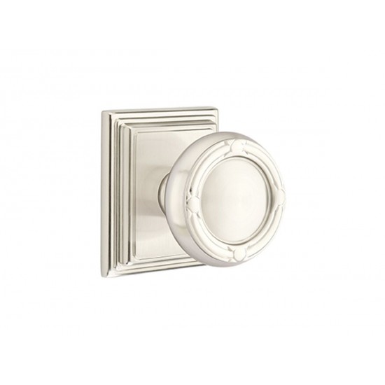 Emtek Ribbon & Reed Brass Knob Satin Nickel US15