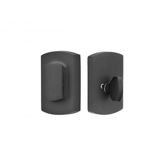 Emtek Ridgemont Plate Deadbolt Flat Black Bronze Patina FB