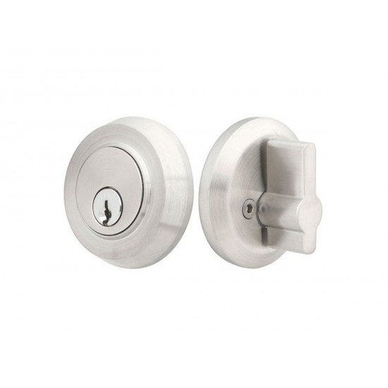 Emtek Round Deadbolt Brushed Stainless Steel