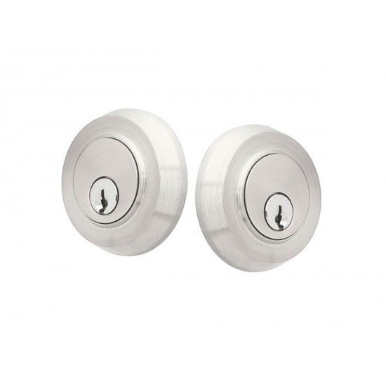 Emtek Round Deadbolt Brushed Stainless Steel