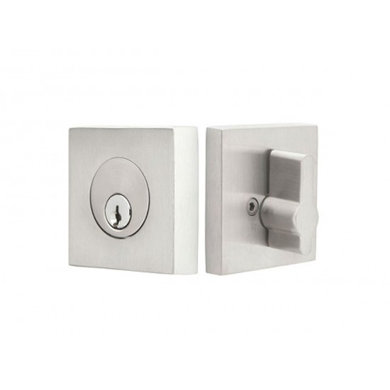 Emtek Square Deadbolt Brushed Stainless Steel