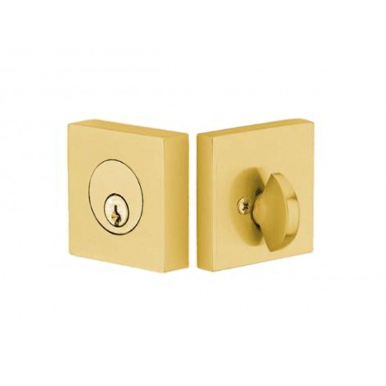 Emtek Brass Square Deadbolt Satin Brass US4