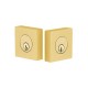 Emtek Brass Square Deadbolt Satin Brass US4