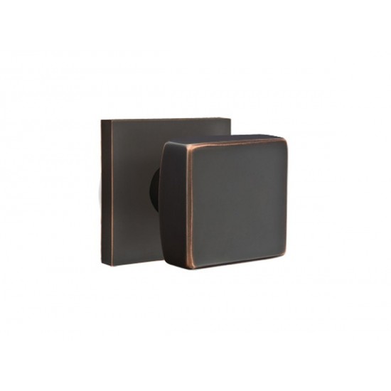 Emtek Square Brass Knob Oil Rubbed Bronze US10B