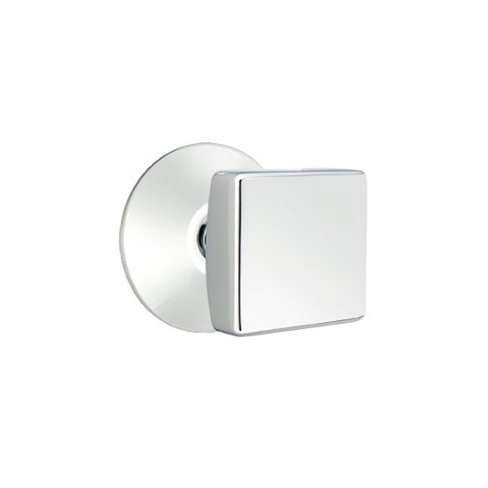 Emtek Square Brass Knob Polished Chrome US26