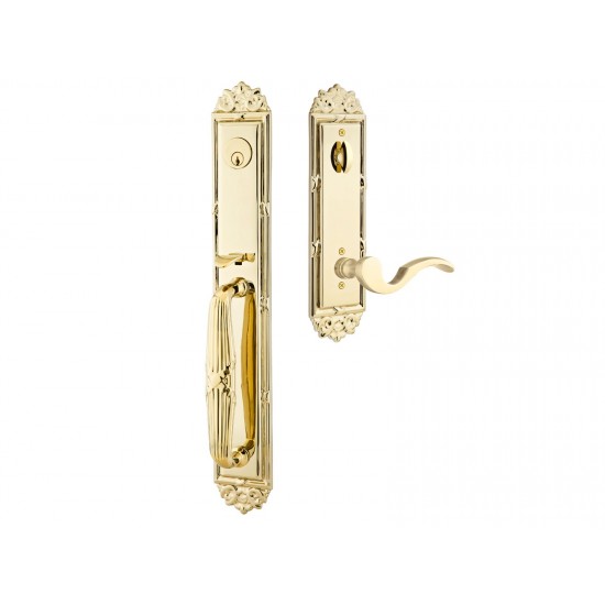 Emtek Versailles Mortise Entry Handleset Polished Brass US3