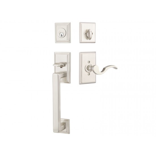 Emtek Hamden Tubular Entry Handleset Satin Nickel US15