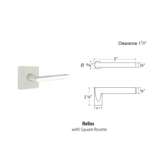 Emtek Helios Lever Brushed Stainless Steel