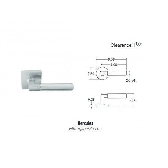 Emtek Hercules Lever Brushed Stainless Steel