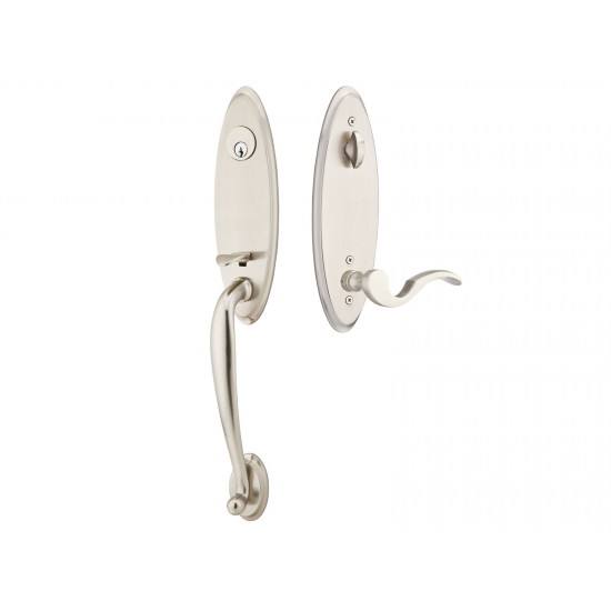 Emtek Marietta Tubular Entry Handleset Satin Nickel US15