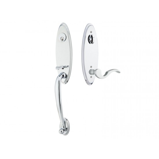 Emtek Marietta Tubular Entry Handleset Polished Chrome US26