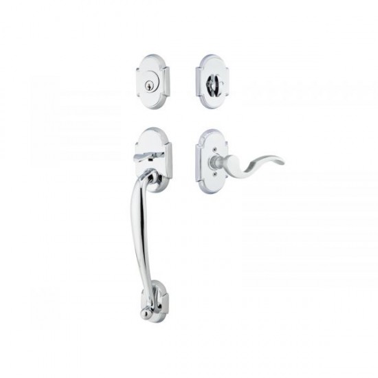 Emtek Nashville Tubular Entry Handleset Polished Chrome US26