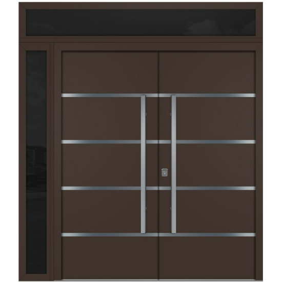 Nova Inox S3 Brown Modern Exterior Double Door