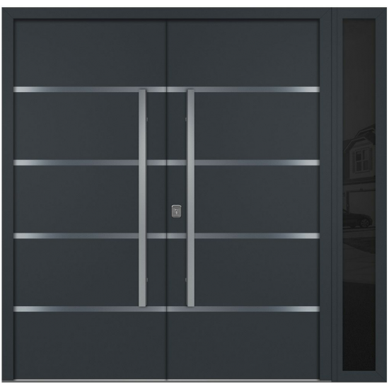 Nova Inox S3 Gray Modern Exterior Double Door