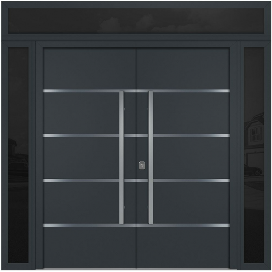 Nova Inox S3 Gray Modern Exterior Double Door