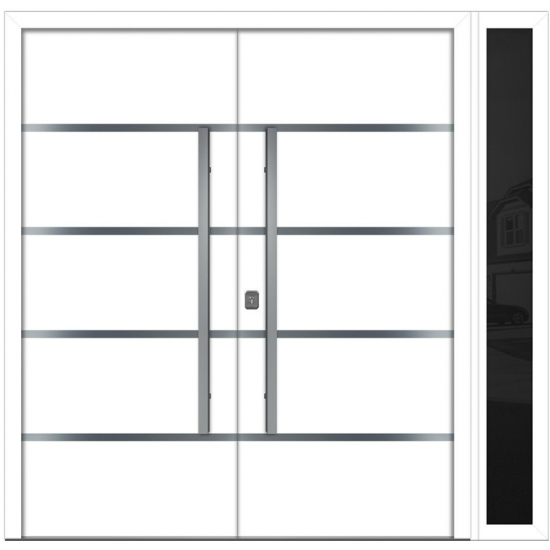 Nova Inox S3 White Modern Exterior Double Door