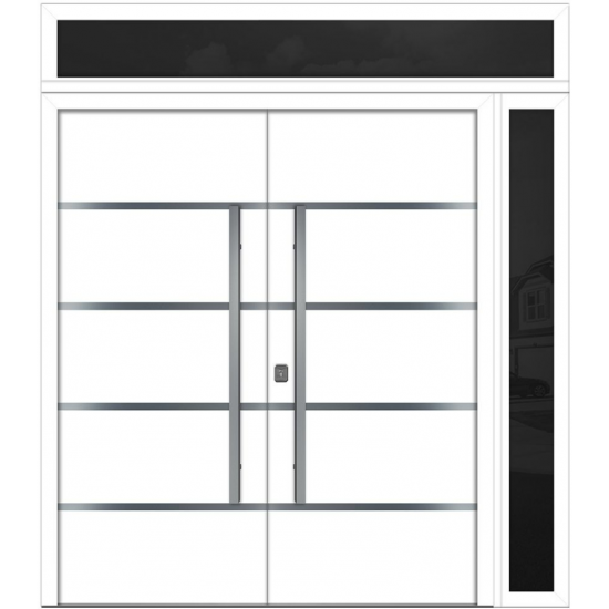 Nova Inox S3 White Modern Exterior Double Door
