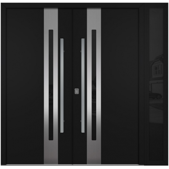 Nova Inox S2 Black Modern Exterior Double Door