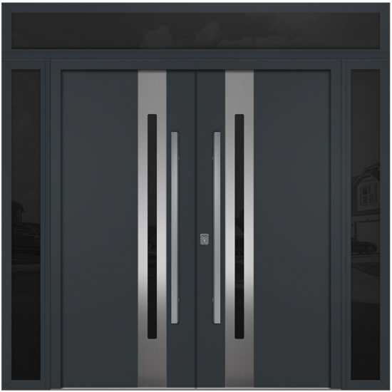 Nova Inox S2 Gray Modern Exterior Double Door