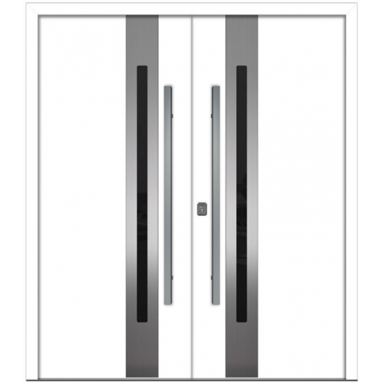 Nova Inox S2 White Modern Exterior Double Door