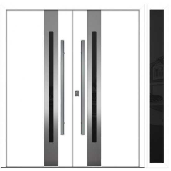 Nova Inox S2 White Modern Exterior Double Door