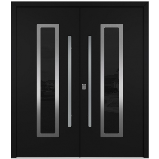 Nova Inox S1 Black Modern Exterior Double Door