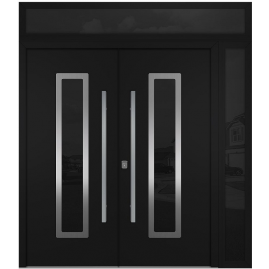 Nova Inox S1 Black Modern Exterior Double Door