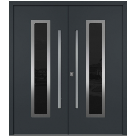 Nova Inox S1 Gray Modern Exterior Double Door