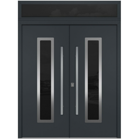 Nova Inox S1 Gray Modern Exterior Double Door