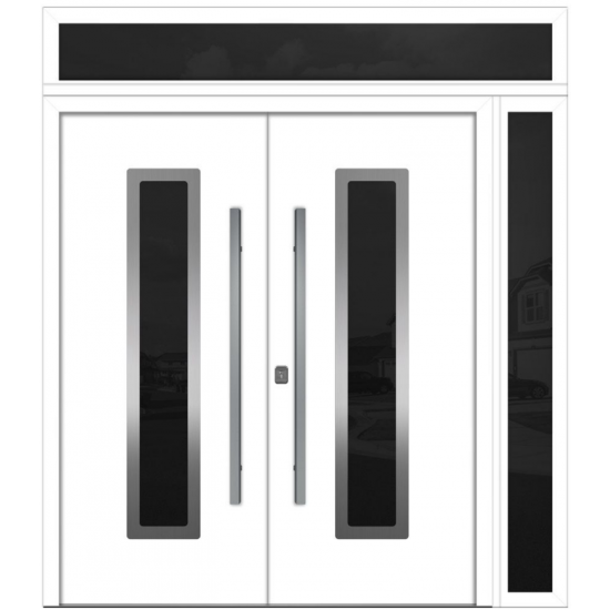 Nova Inox S1 White Modern Exterior Double Door