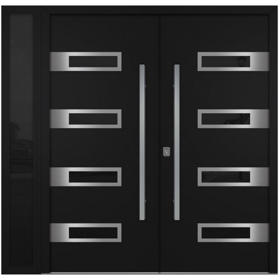 Nova Inox S4 Black Modern Exterior Double Door
