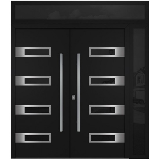 Nova Inox S4 Black Modern Exterior Double Door
