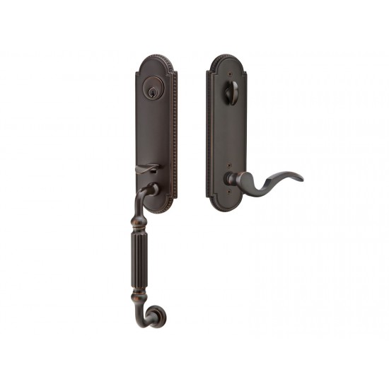 Emtek Orleans Tubular Entry Handleset Oil Rubbed Bronze US10B