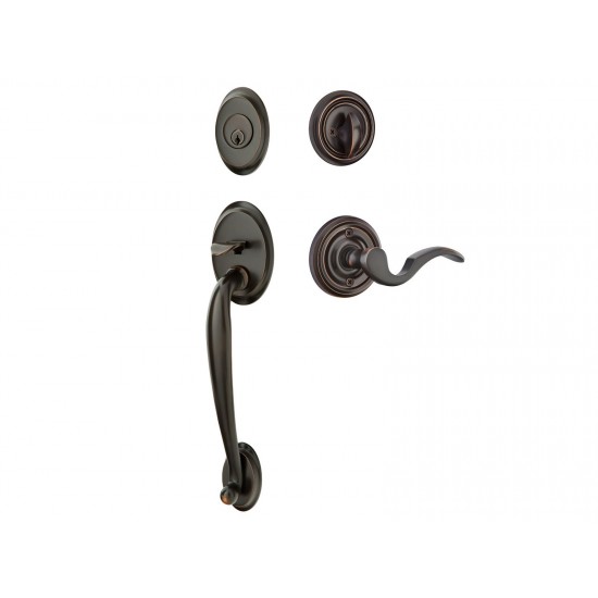 Emtek Saratoga Tubular Entry Handleset Oil Rubbed Bronze US10B