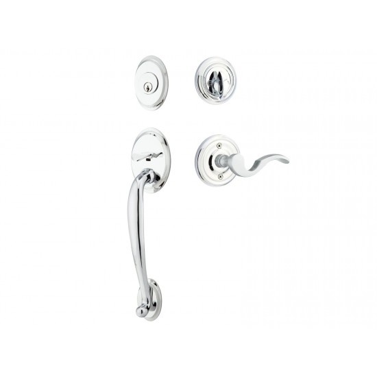 Emtek Saratoga Tubular Entry Handleset Polished Chrome US26