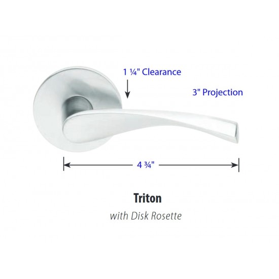 Emtek Triton Lever Satin Nickel US15