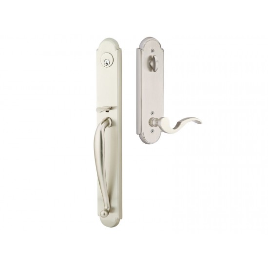 Emtek Wilmington Tubular Entry Handleset Satin Nickel US15