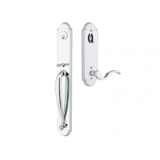 Emtek Wilmington Tubular Entry Handleset Polished Chrome US26