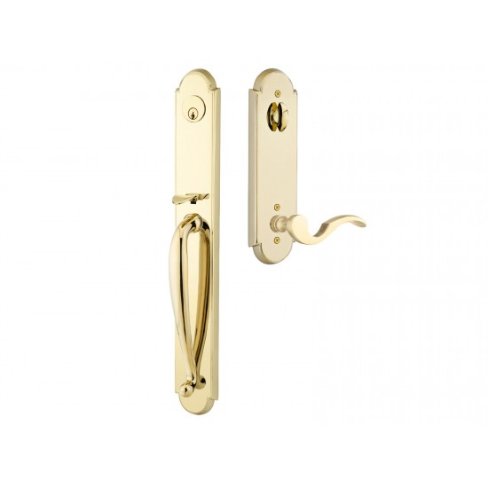 Emtek Wilmington Tubular Entry Handleset Polished Brass US3