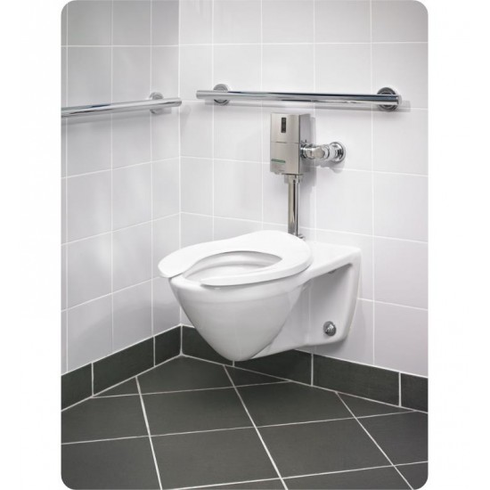 TOTO CT708UX#01 Commercial Wall Mount Ultra High-Efficiency Elongated Toilet with Flushometer for Reclaimed Water