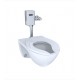 TOTO CT708U Commercial Flushometer Wall Mount Ultra High Efficiency Elongated Toilet with Top Spud Inlet