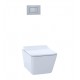 TOTO CWT449249CMFG SP Wall-Hung One-Piece Square-Shape Toilet and In-Wall Tank System with 1.28 GPF & 0.9 GPF Dual Flush