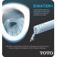 TOTO CWT4283056CMFGA#MS EP 21 1/4" Wall-Hung Elongated Toilet with 1.28 GPF & 0.9 GPF Dual-Flush and Washlet+ S550e in Matte Silver
