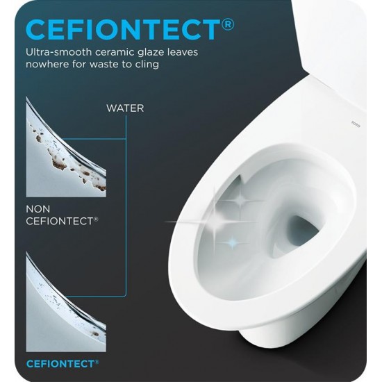 TOTO MW4943044CEMFGA#01 Connelly 28 3/4" Two Piece 1.28 GPF & 0.9 GPF Dual Flush Elongated Toilet and Washlet+ S500E with Auto Flush in Cotton - 12" Rough-In