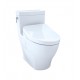 TOTO MW6263056CEFG#01 Aimes One-Piece Elongated Bowl with 1.28 GPF Single Flush and Washlet+ S550E Washlet in Cotton White