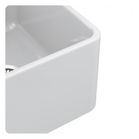 LaToscana LTD3319W Reversible Double Bowl Fireclay Farmhouse Sink