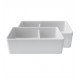 LaToscana LTD3319W Reversible Double Bowl Fireclay Farmhouse Sink